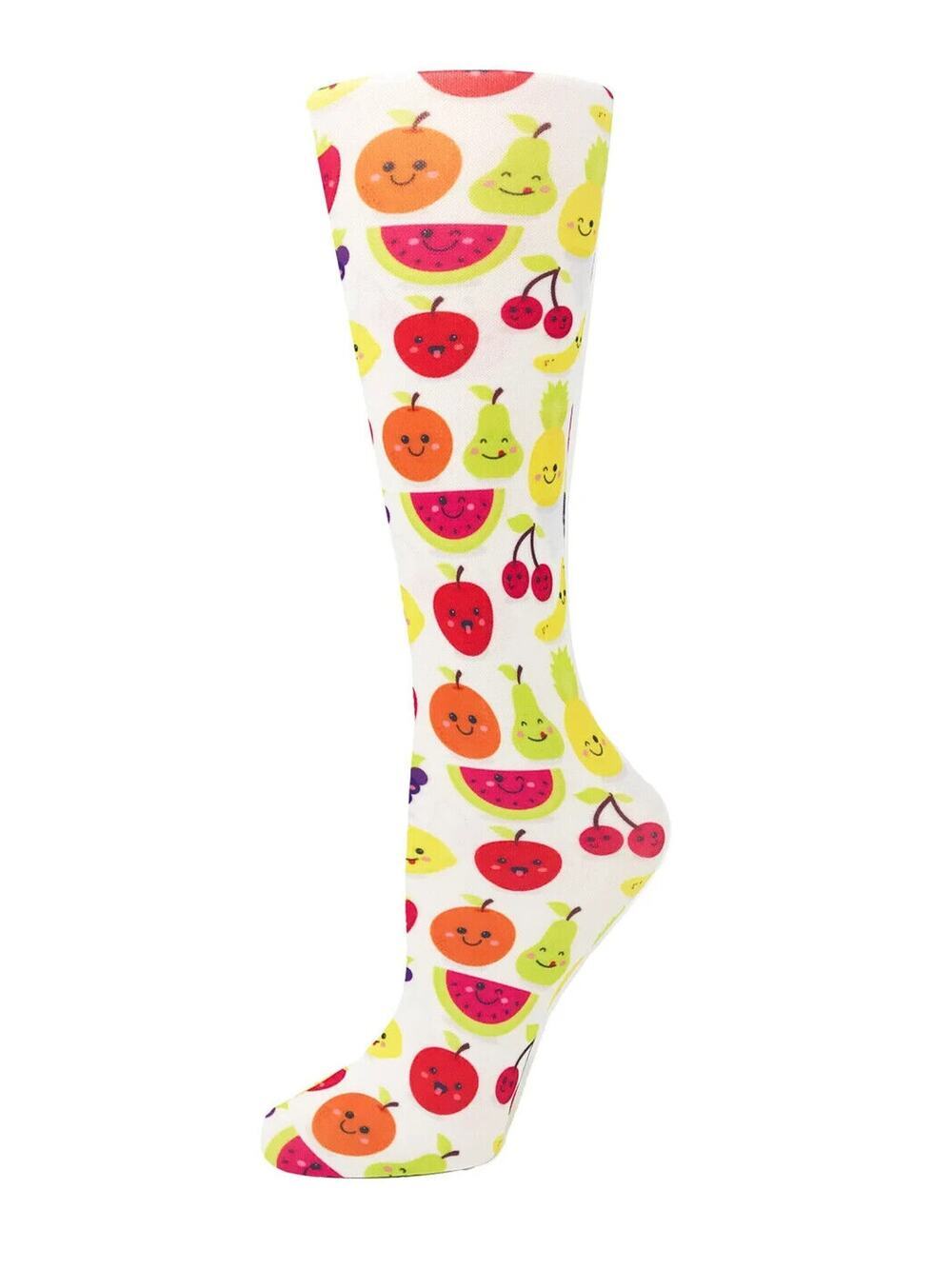 NEW Cutieful Therapeutic Compression Socks Fits Size 5-11 Cute Fruit Cherry